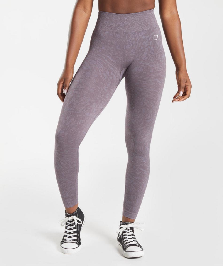 Legginsy Damskie Gymshark Adapt Animal Seamless Fioletowe | PL 2200ILH